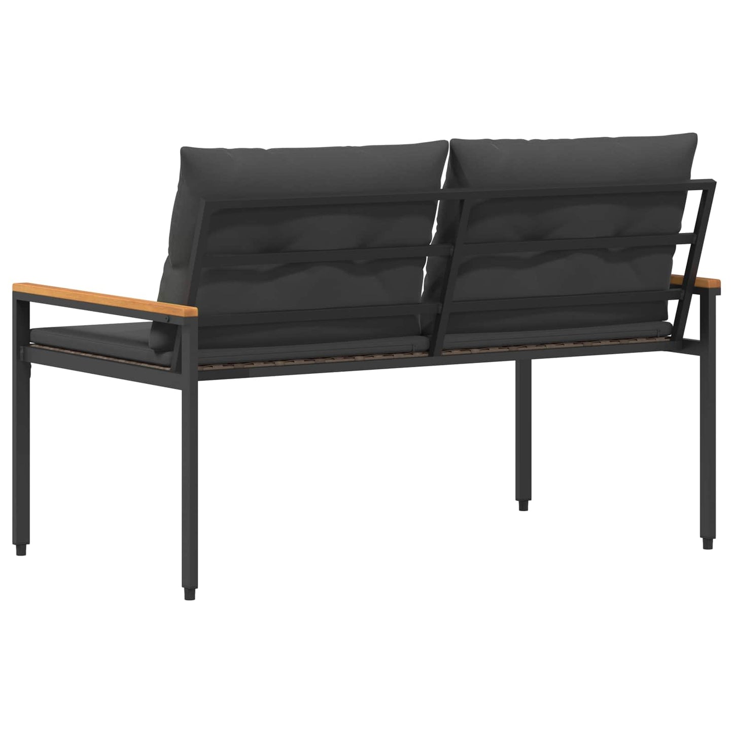 vidaXL Εξωτερικός πάγκος 2 -Seater 116 x 67,5 x 72 εκ συνθετικό ρατάν
