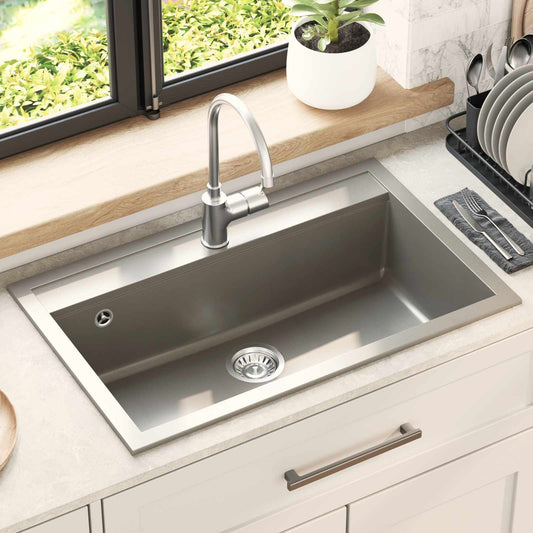 vidaXL Σιντρινο Γκρι 795 x 505 χλστ. Γρανίτης