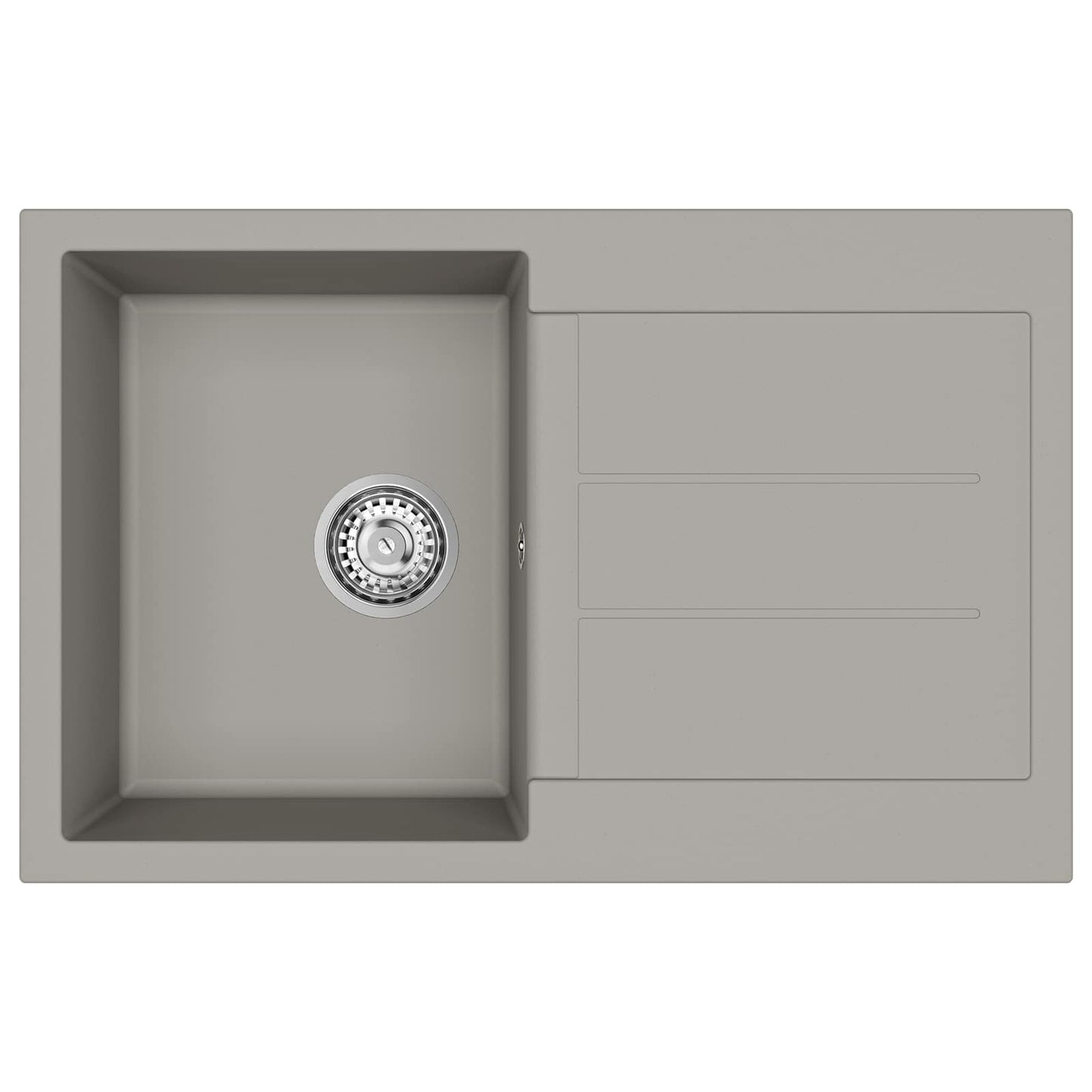 vidaXL Σιντρινο Γκρι 780 x 500 mm 80% Χαλαζίας και 20% Ρητίνη