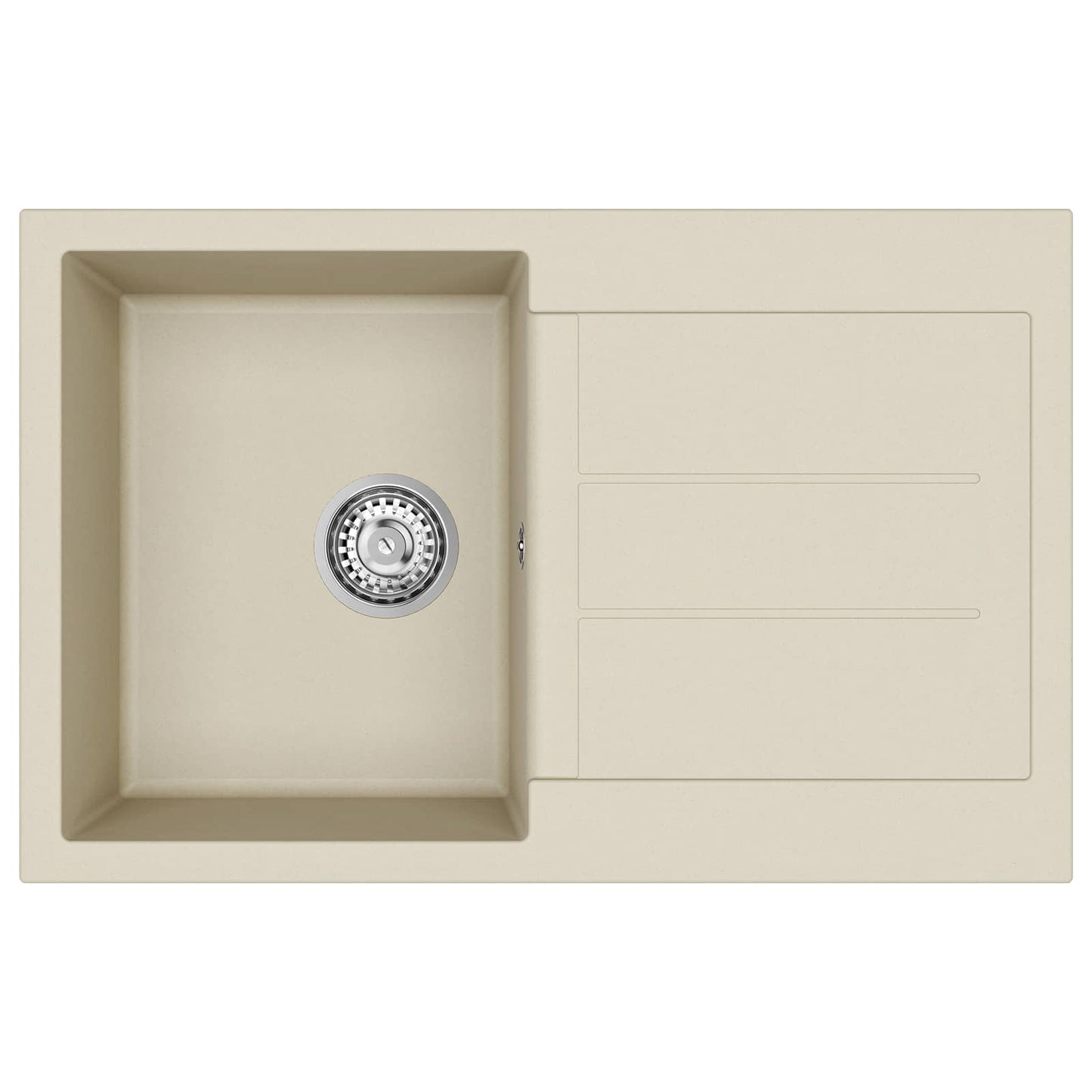 vidaXL Σιντρινο Μπεζ 780 x 500 mm 80% Χαλαζίας και 20% Ρητίνη