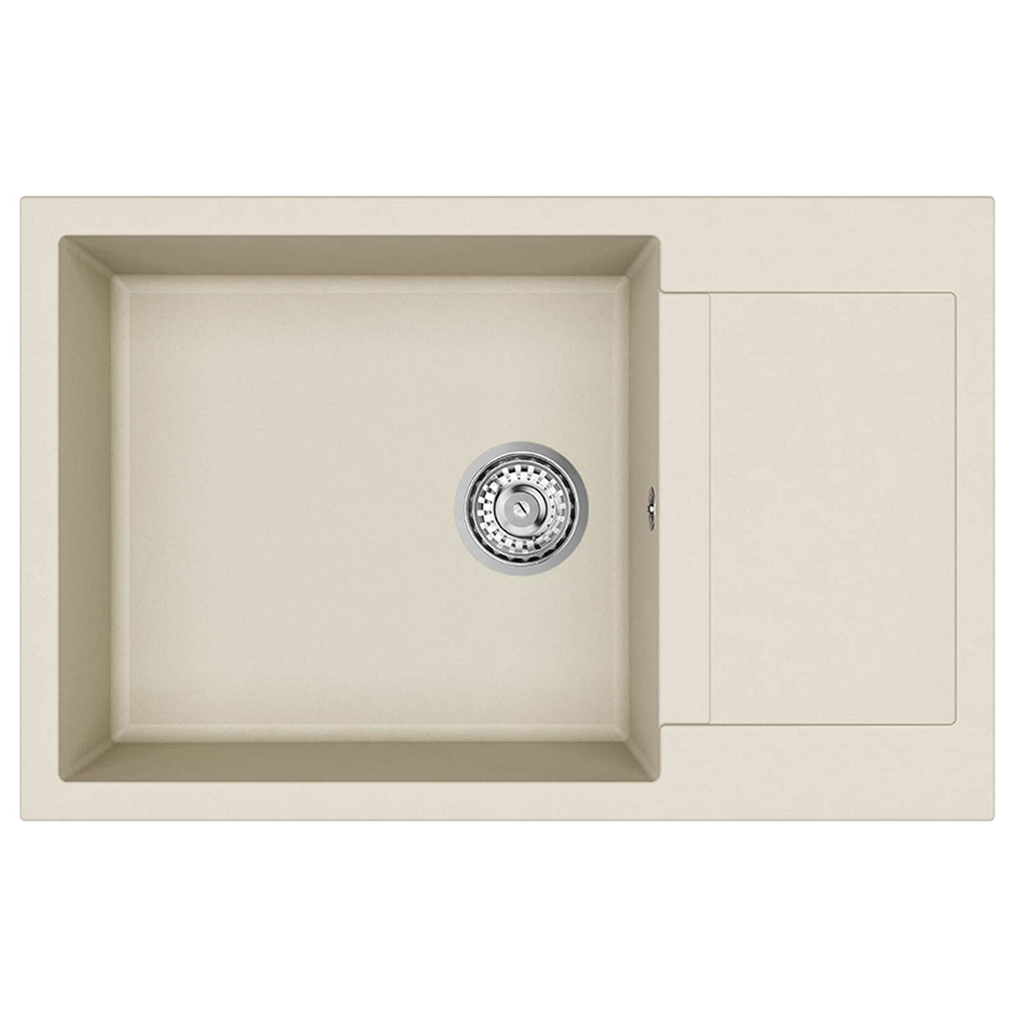 vidaXL Σιντρινο Μπεζ 780 x 500 mm 80% Χαλαζίας και 20% Ρητίνη
