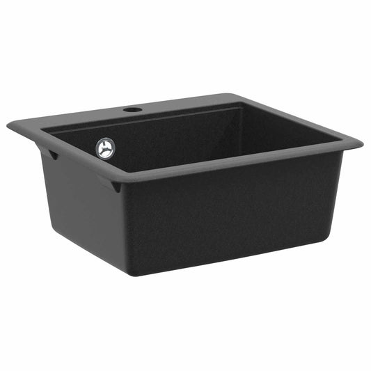 vidaXL Σιντρινο Μαύρο 470 x 440 mm Γρανίτης