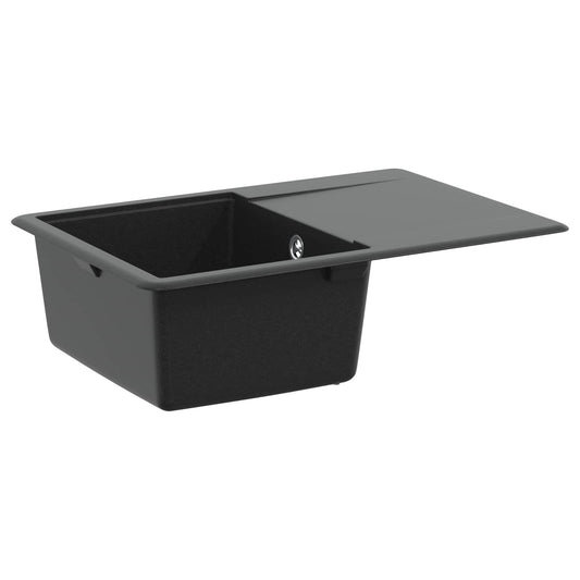 vidaXL Σιντρινο Μαύρο 670 x 460 mm Γρανίτης