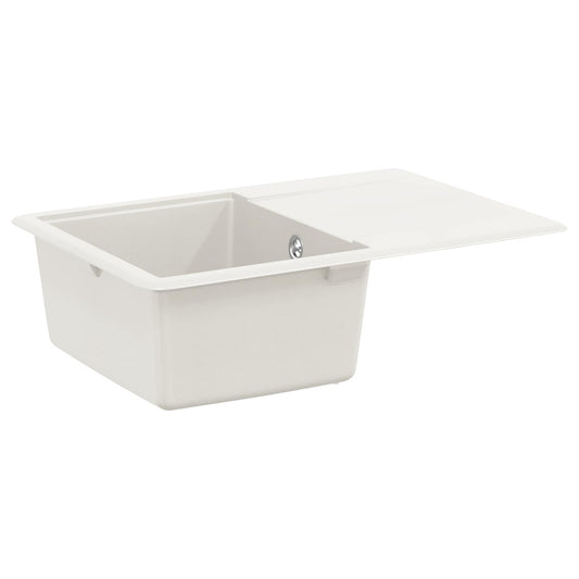 vidaXL Σιντρινο Λευκό 670 x 460 mm 80% Χαλαζίας και 20% Ρητίνη