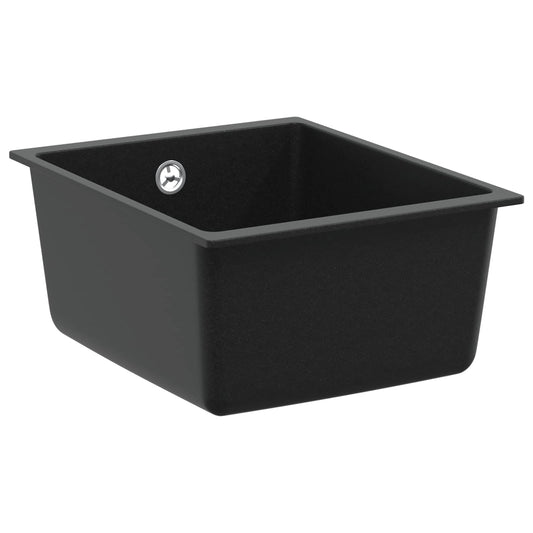 vidaXL Σιντρινο Μαύρο 370 x 460 mm 80% Χαλαζίας και 20% Ρητίνη
