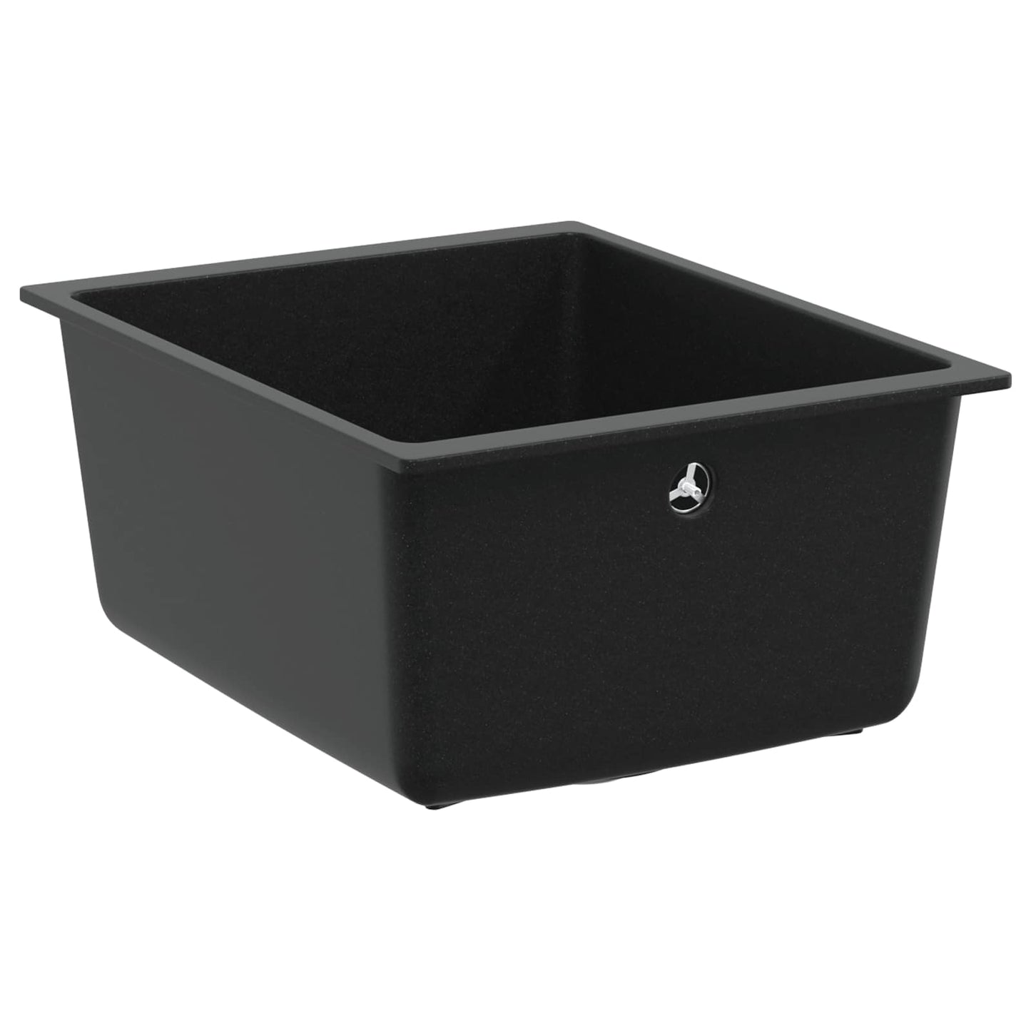 vidaXL Σιντρινο Μαύρο 370 x 460 mm 80% Χαλαζίας και 20% Ρητίνη