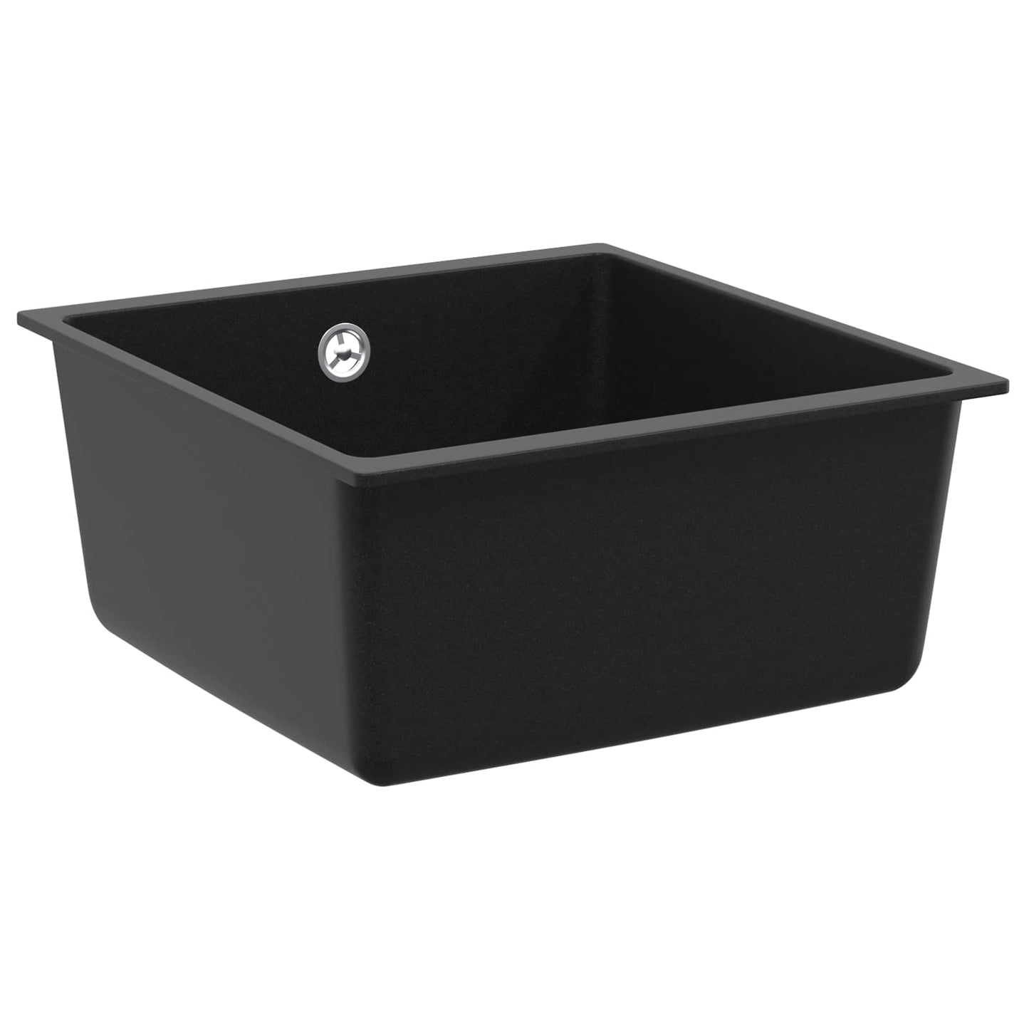 vidaXL Σιντρινο Μαύρο 430 x 460 mm 80% Χαλαζίας και 20% Ρητίνη