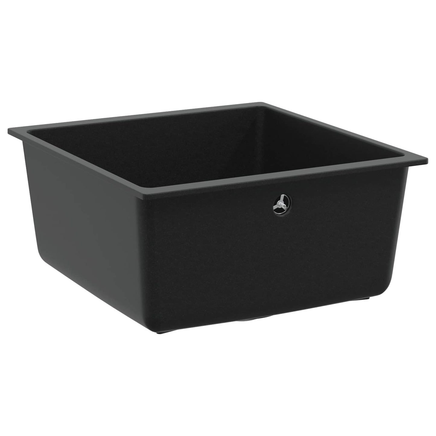 vidaXL Σιντρινο Μαύρο 430 x 460 mm 80% Χαλαζίας και 20% Ρητίνη