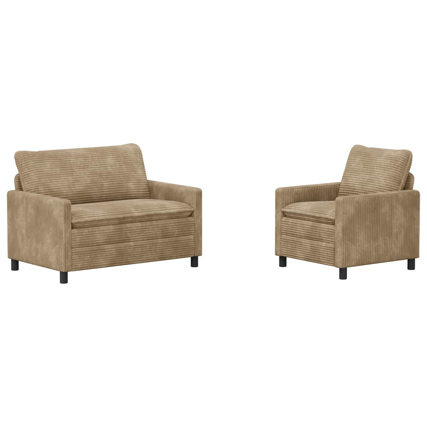 vidaXL Σετ Καναπέ 2 pcs Taupe Πολυεστέρας
