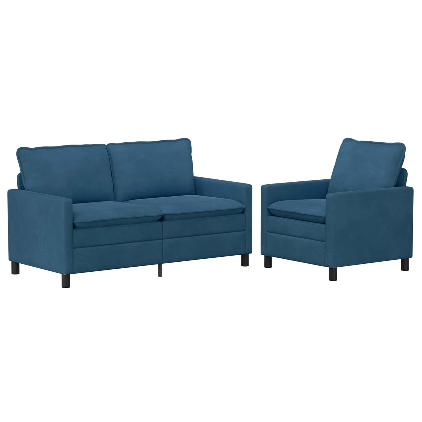 vidaXL Σετ Καναπέ 2 pcs Μπλε Βελούδο