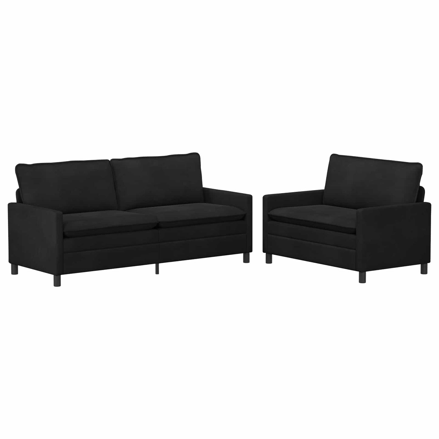 vidaXL Σετ Καναπέ 2 pcs Μαύρο Βελούδο