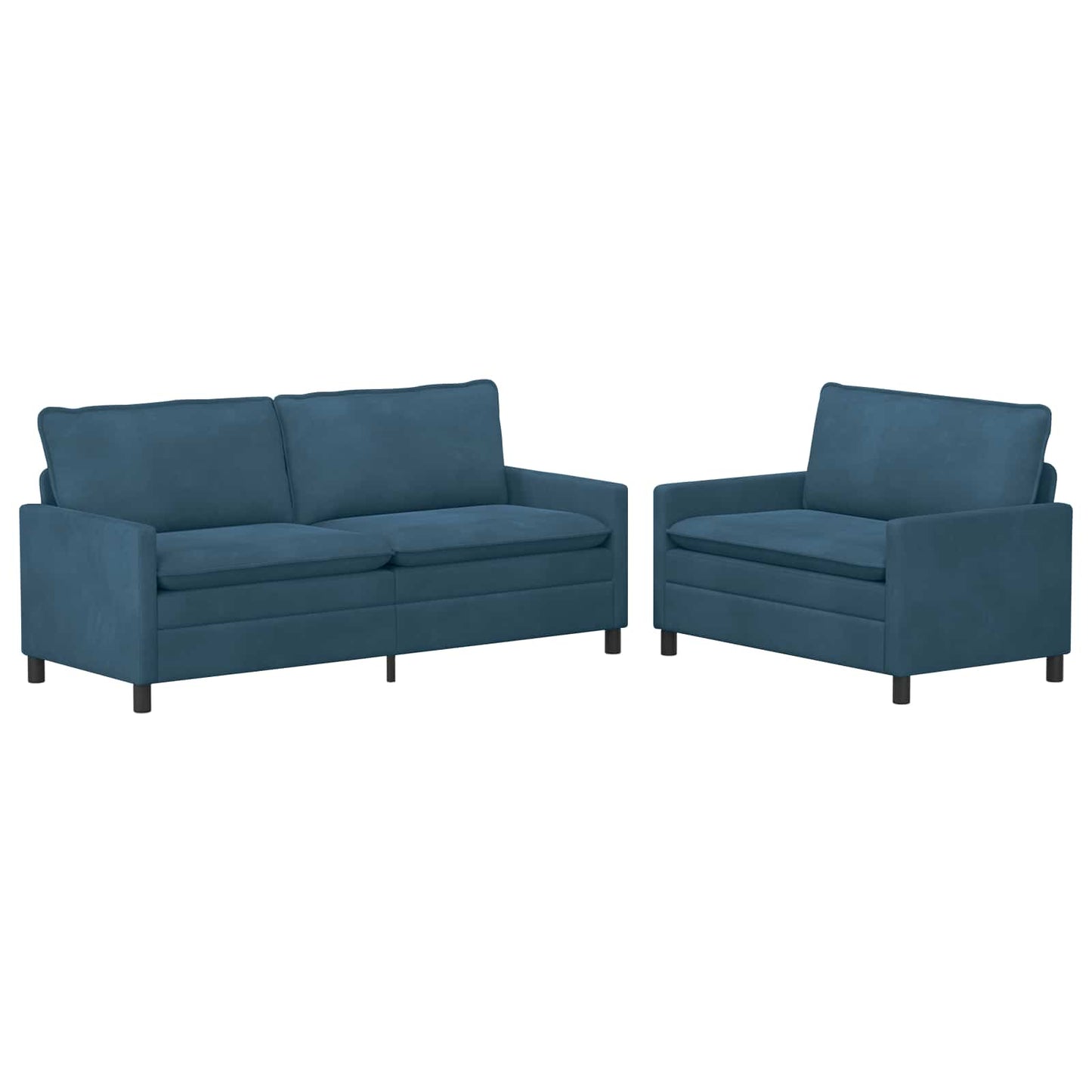 vidaXL Σετ Καναπέ 2 pcs Μπλε Βελούδο