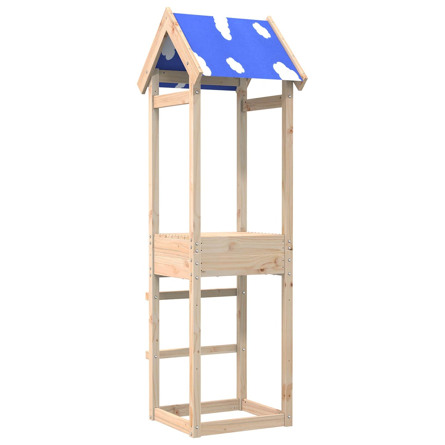 vidaXL Πύργος Παιχνιδιού Καφέ 52,5 x 46,5 x 195 εκ. Μασίφ Ξύλο Πεύκου