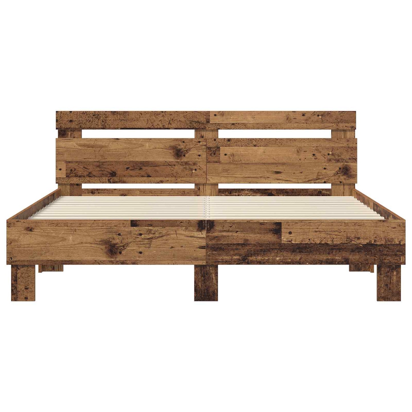 vidaXL Σκελετός Κρεβατιού Παλιό ξύλο 160 x 200 cm Επεξεργασμένο ξύλο