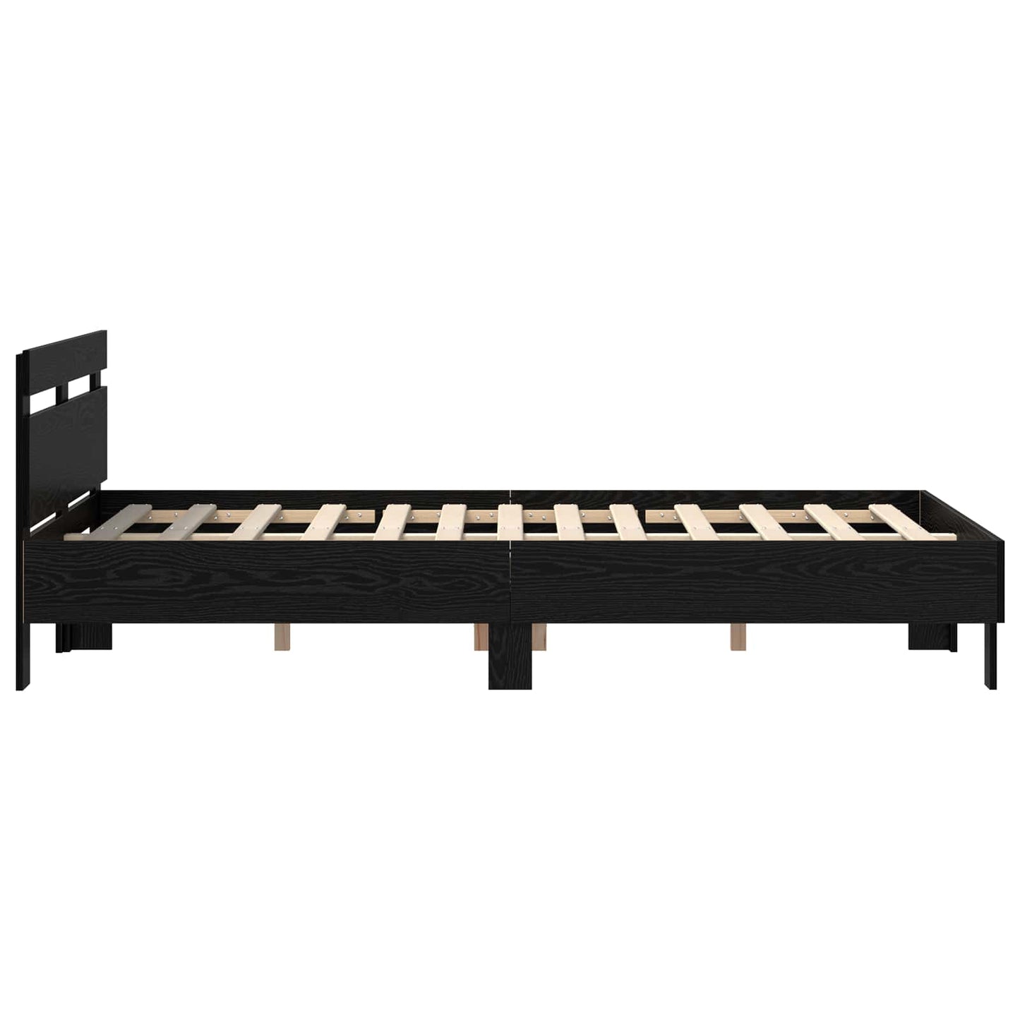 vidaXL Σκελετός Κρεβατιού Μαύρη Οξυά 160 x 200 cm Επεξεργασμένο ξύλο