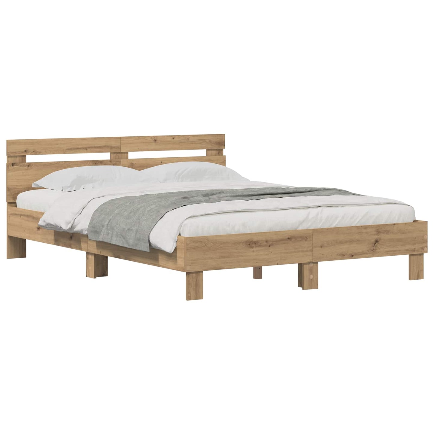 vidaXL Σκελετός Κρεβατιού Artisan Oak 140 x 200 cm Επεξεργασμένο ξύλο