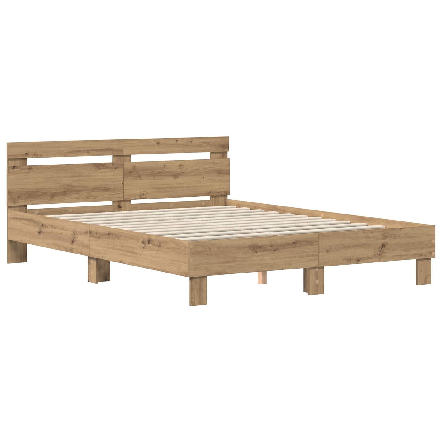 vidaXL Σκελετός Κρεβατιού Artisan Oak 140 x 200 cm Επεξεργασμένο ξύλο