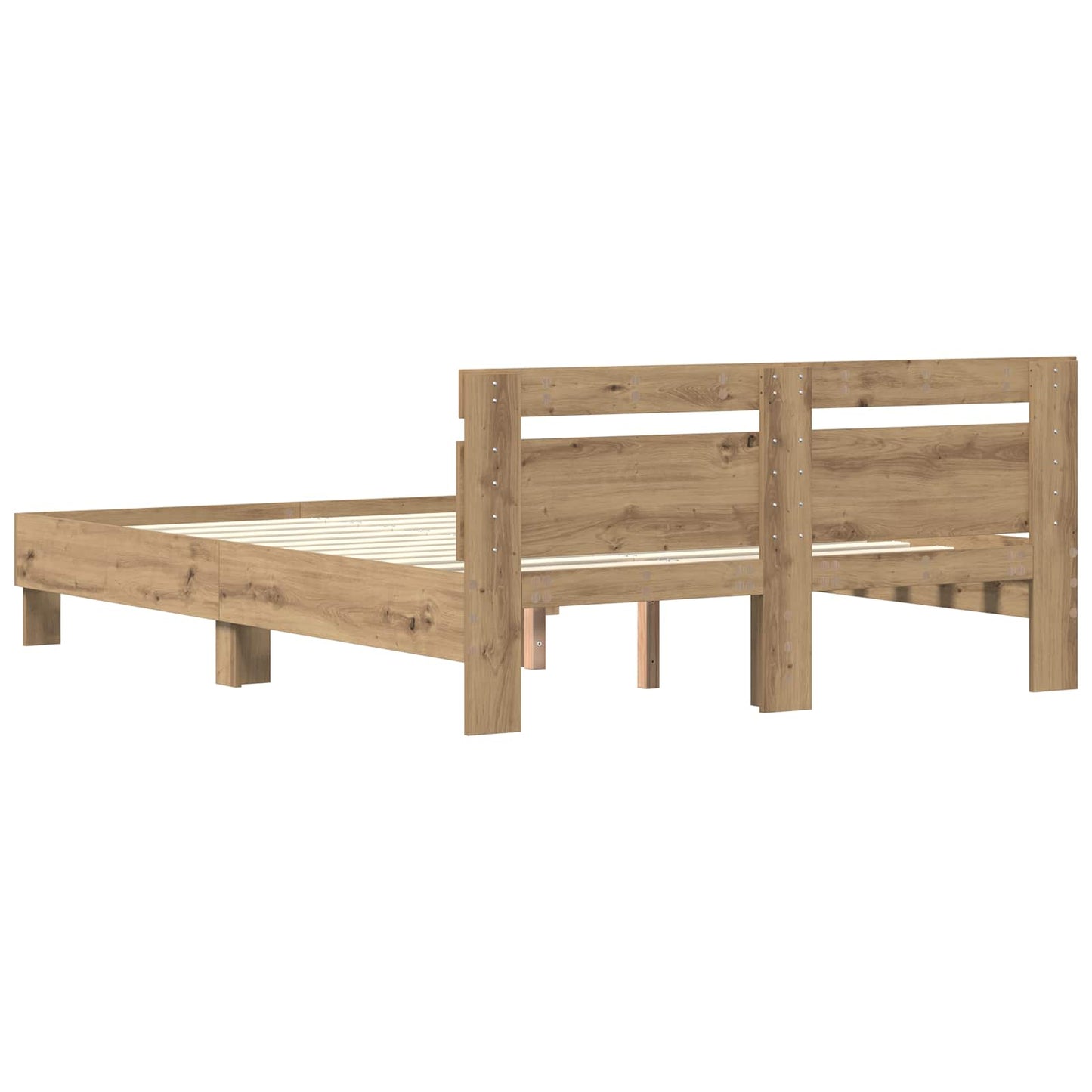 vidaXL Σκελετός Κρεβατιού Artisan Oak 140 x 200 cm Επεξεργασμένο ξύλο