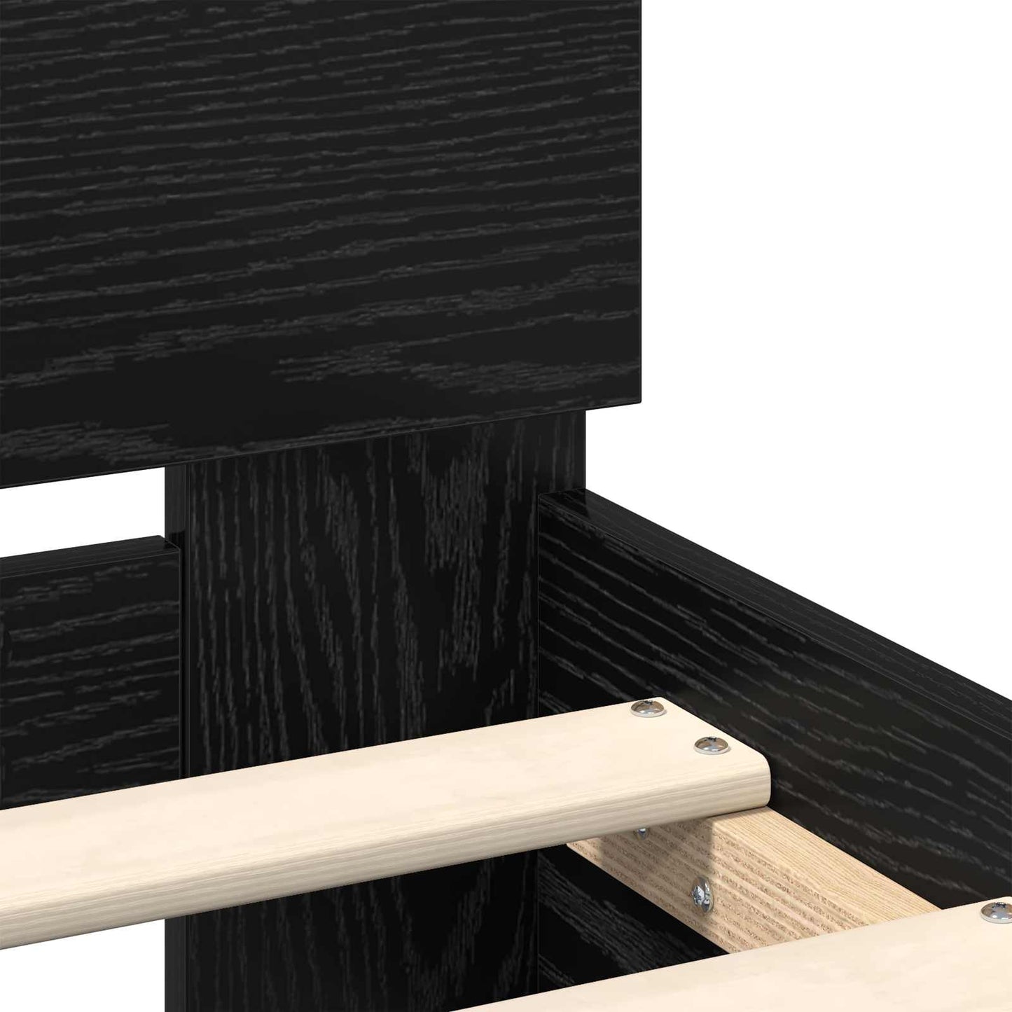 vidaXL Σκελετός Κρεβατιού Μαύρη Οξυά 140 x 200 cm Επεξεργασμένο ξύλο