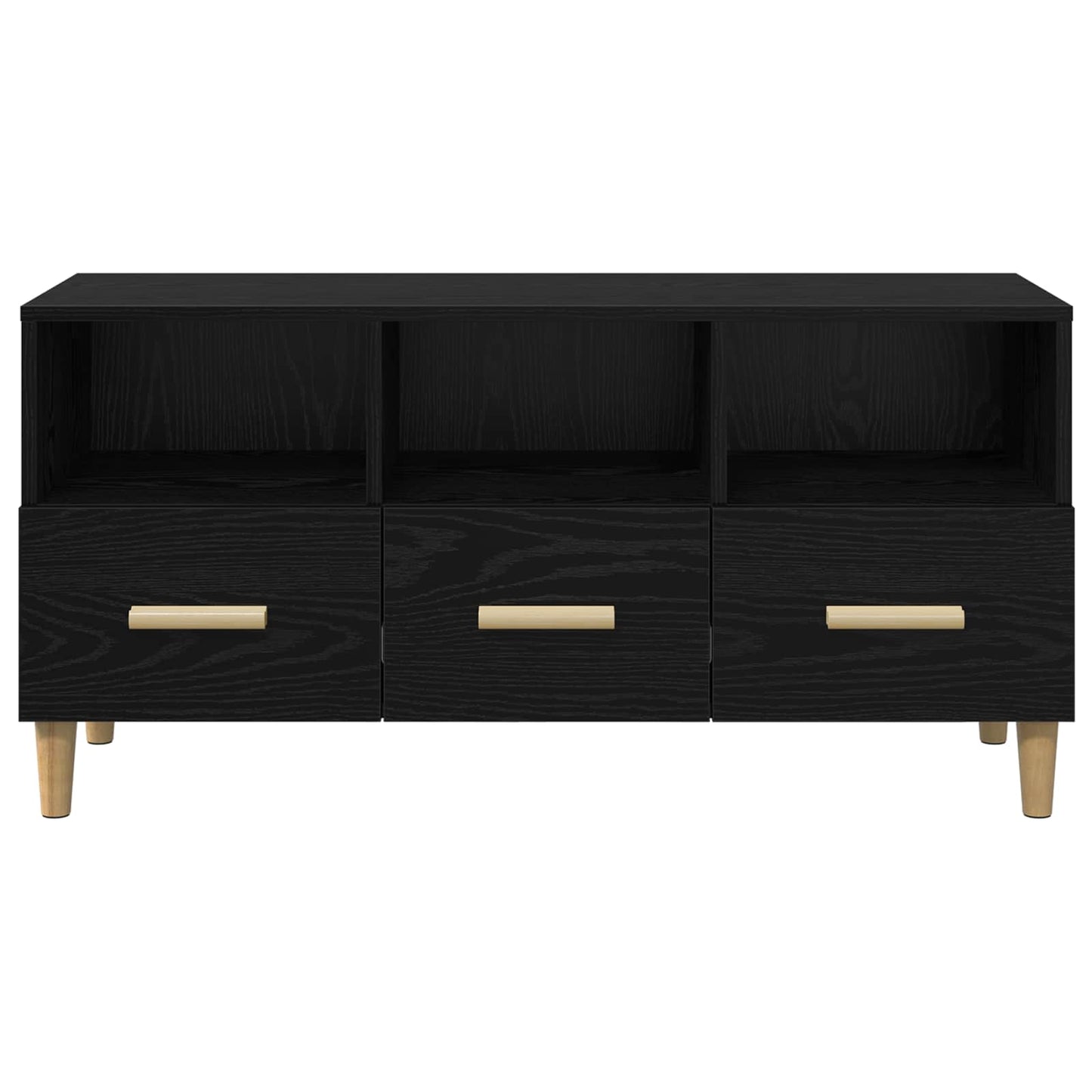 vidaXL Ντουλάπι TV 102 x 36 x 50 εκ Μαύρη Οξυά Επεξεργασμένο Ξύλο