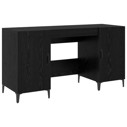vidaXL Γραφείο Μαύρη Οξυά Επεξεργασμένο Ξύλο 140 x 50 x 75 εκ.