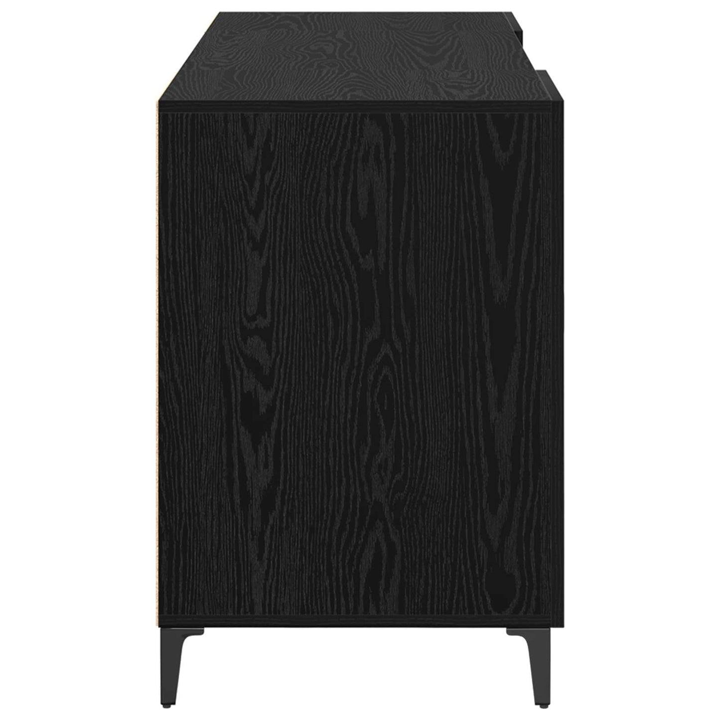 vidaXL Γραφείο Μαύρη Οξυά Επεξεργασμένο Ξύλο 140 x 50 x 75 εκ.