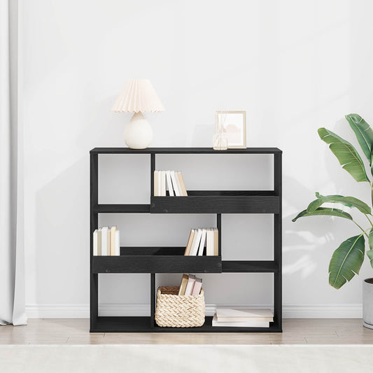 vidaXL Ράφι βιβλίων Μαύρη Οξυά 100 x 33 x 94,5 εκ Επεξεργασμένο ξύλο