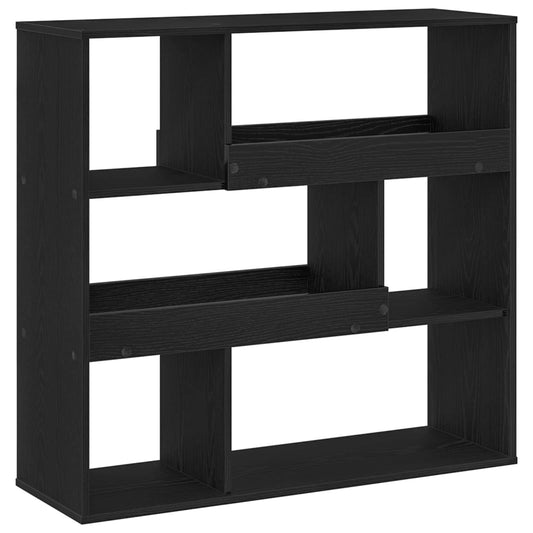 vidaXL Ράφι βιβλίων Μαύρη Οξυά 100 x 33 x 94,5 εκ Επεξεργασμένο ξύλο