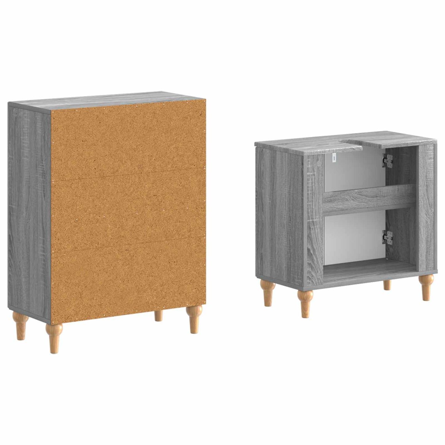 vidaXL Σετ Ντουλαπιών Μπάνιου 2 Τεμαχίων ALKMAAR Γκρι Sonoma