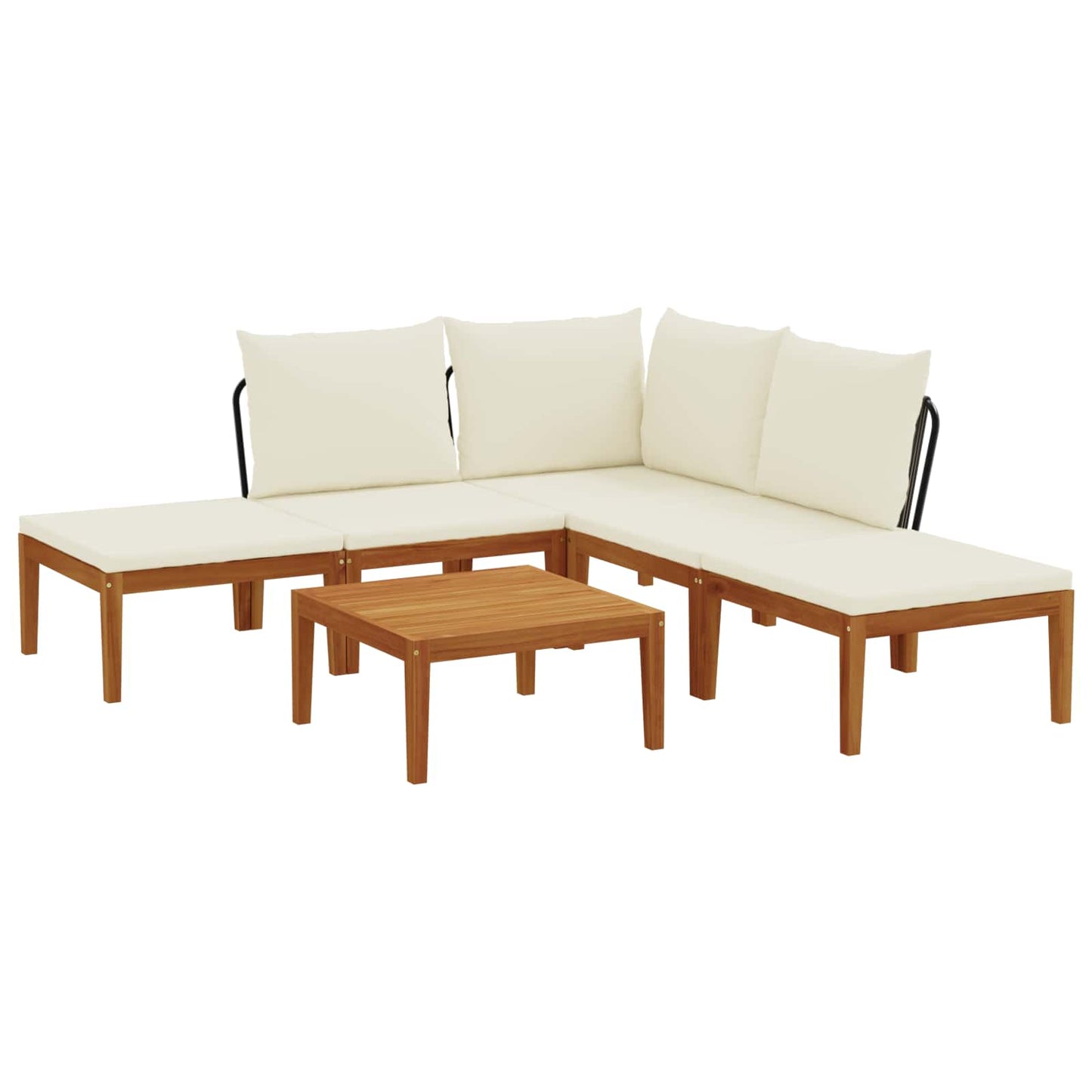vidaXL 6 pcs Στερεό Acacia Ξύλο & Σχοινί Φυσικό