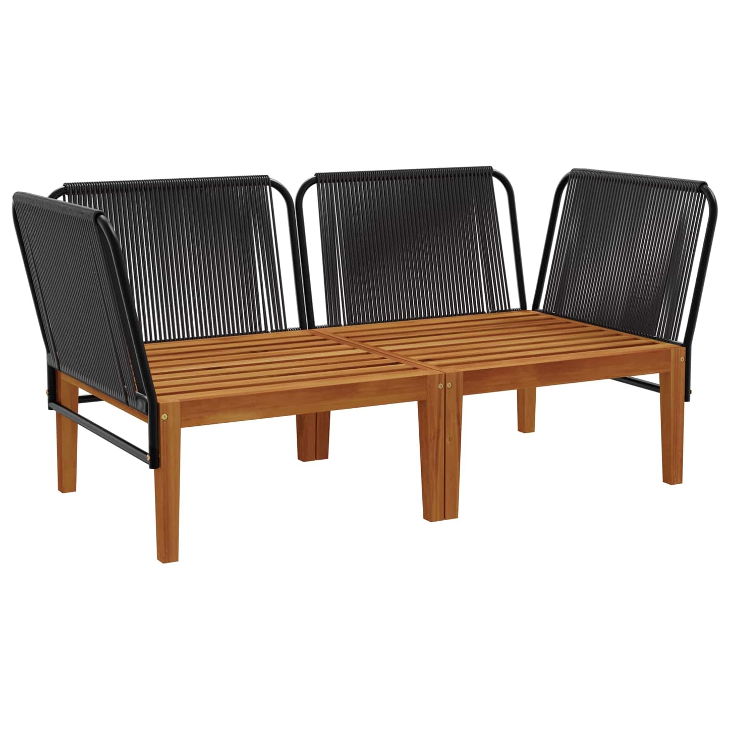vidaXL 2 pcs Στερεό Acacia Ξύλο & Σχοινί Φυσικό