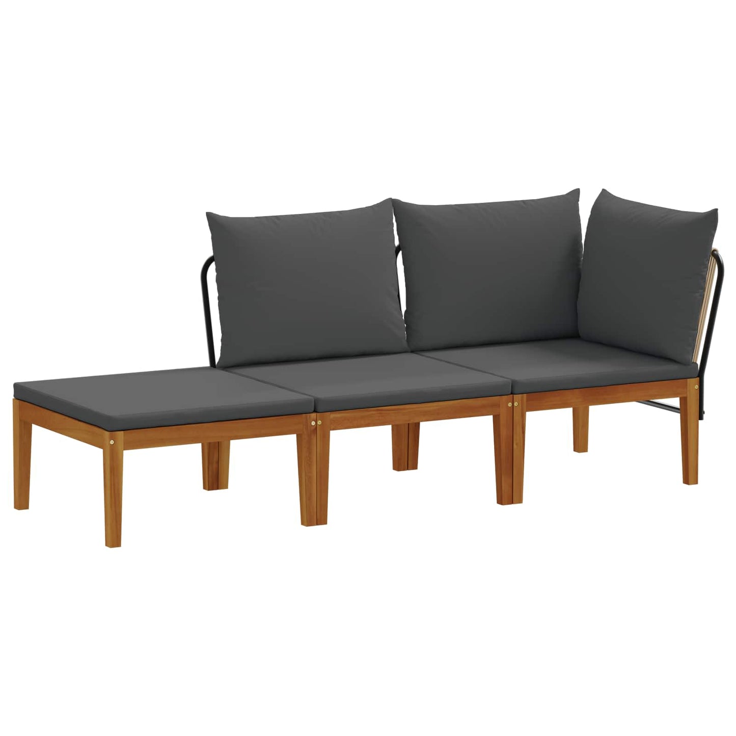 vidaXL 3 pcs Στερεό Acacia Ξύλο & Σχοινί Φυσικό