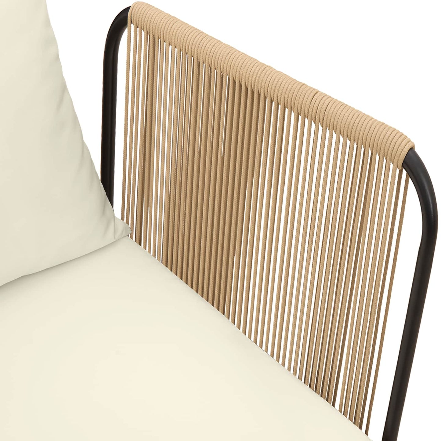vidaXL 2 pcs Στερεό Acacia Ξύλο & Σχοινί Φυσικό