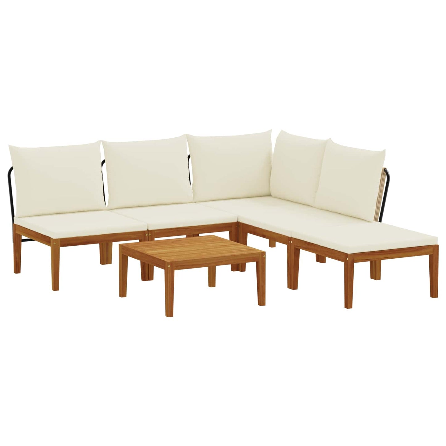vidaXL 6 pcs Στερεό Acacia Ξύλο & Σχοινί Φυσικό