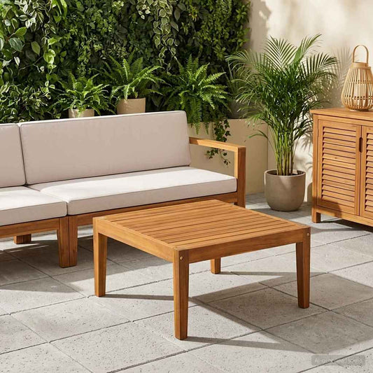 vidaXL τραπέζι Στερεό Ξύλο Ακακίας Φυσικό 60 x 60 x 30 cm