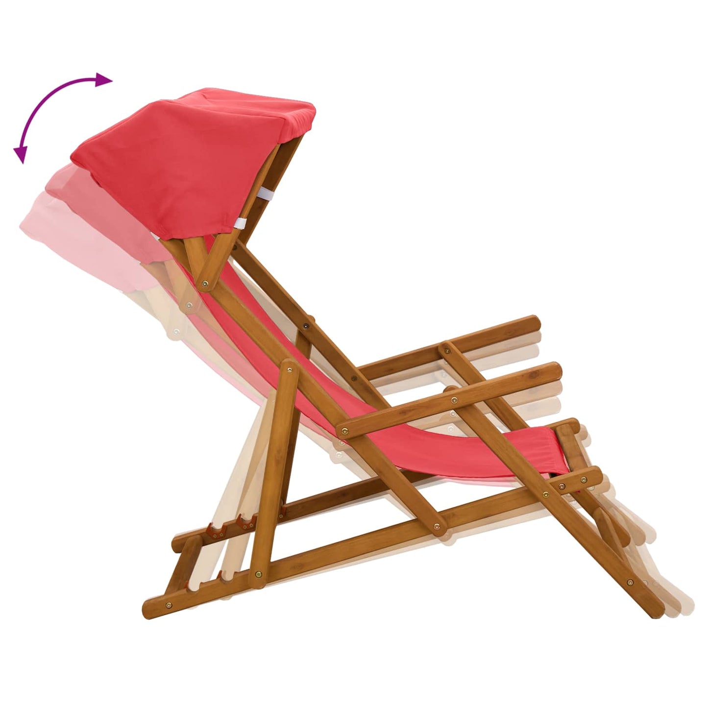 vidaXL Καρέκλα Ακτίνας 4 pcs 3 θέση Στερεό Ξύλο Ευκαλύπτου Κόκκινο