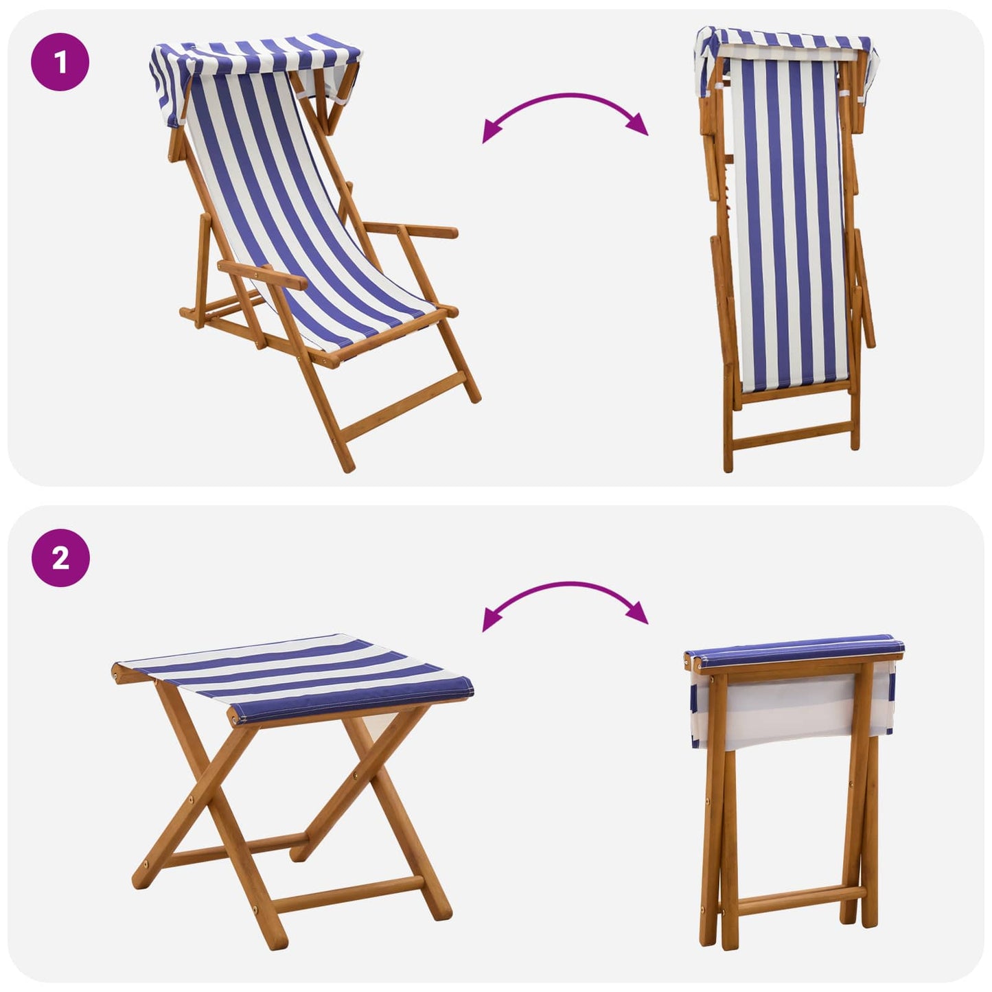 vidaXL Καρέκλα Ακτίνας 4 pcs 3 θέση Στερεό Ξύλο Ευκαλύπτου