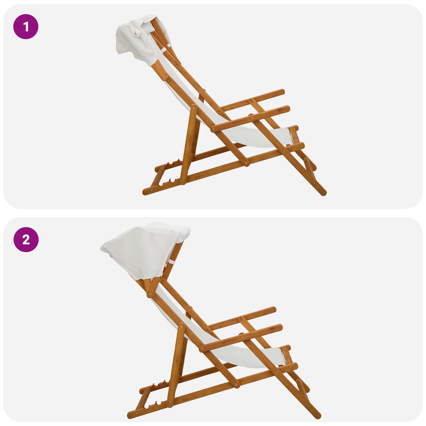 vidaXL Καρέκλα Ακτίνας 2 pcs 3 θέση Στερεό Ξύλο Ευκαλύπτου Κρεμ