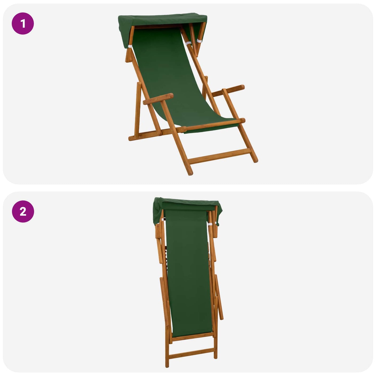 vidaXL Καρέκλα Ακτίνας 2 pcs 3 θέση Στερεό Ξύλο Ευκαλύπτου Πράσινο