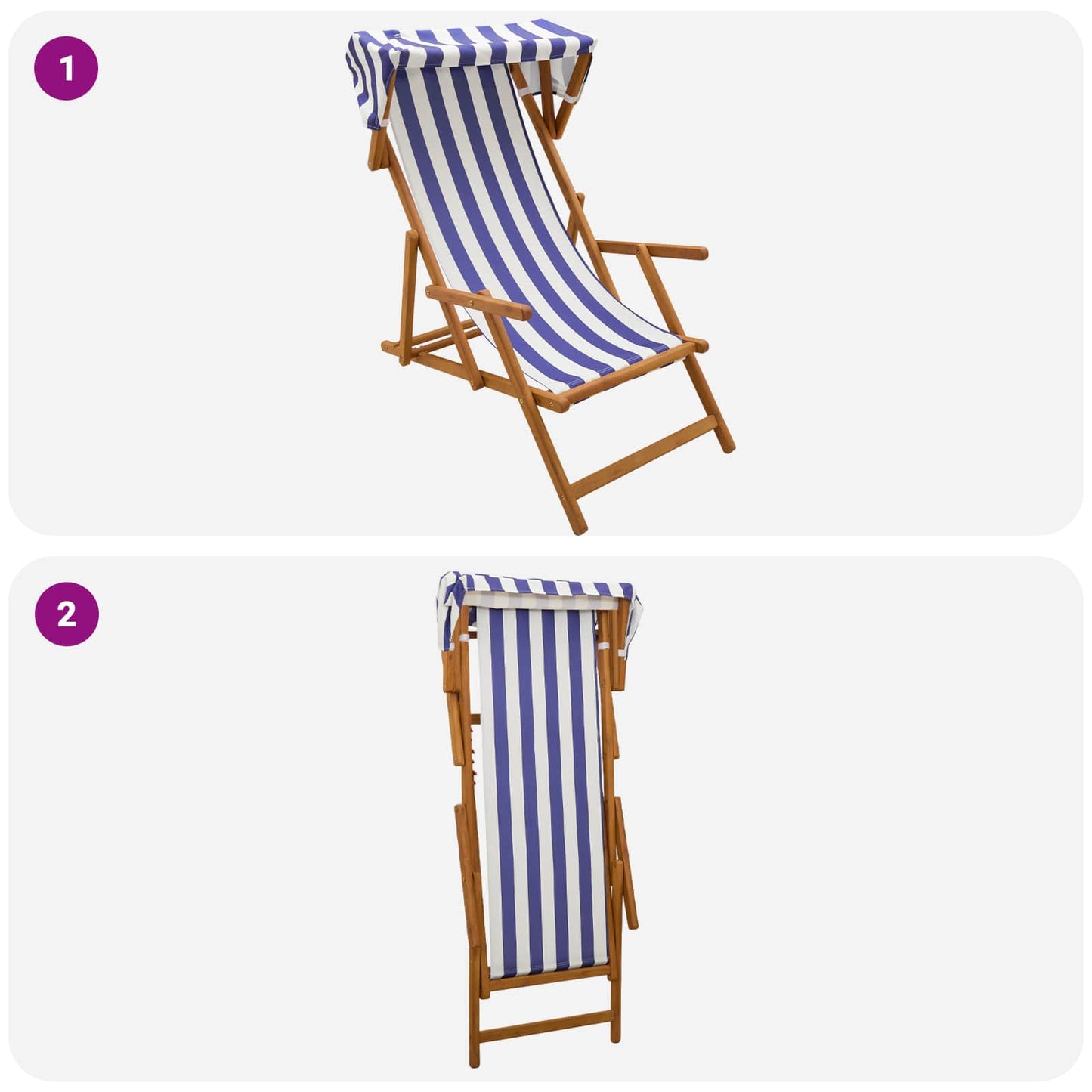 vidaXL Καρέκλα Ακτίνας 2 pcs 3 θέση Στερεό Ξύλο Ευκαλύπτου