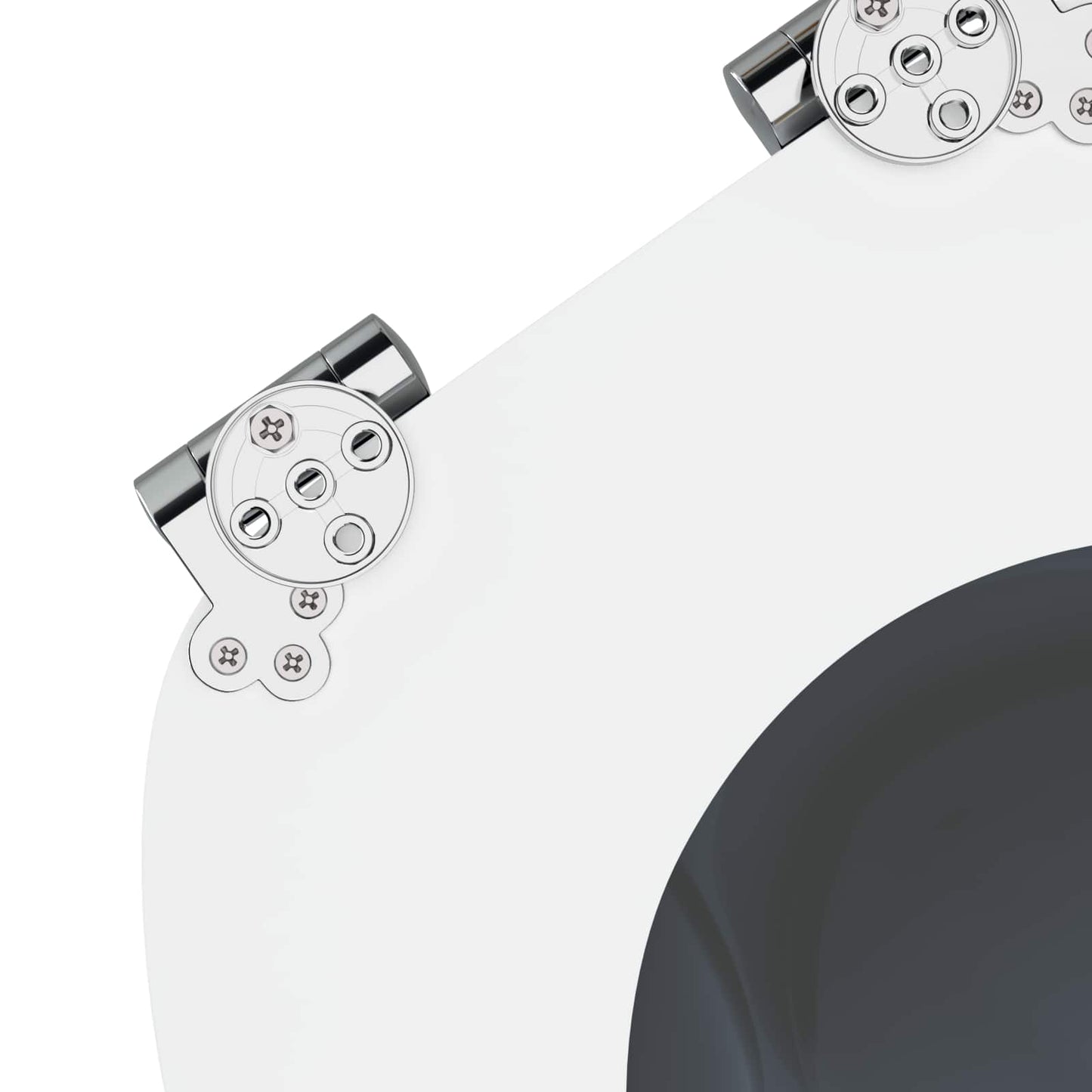 vidaXL Μαλακή κλειστή λεκάνη Γκρι 44 x 38 εκ. Πίνακας MDF