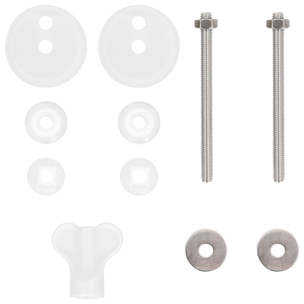 vidaXL Μαλακή κλειστή λεκάνη Κίτρινο και Λευκό 44 x 38 εκ. Πίνακας MDF