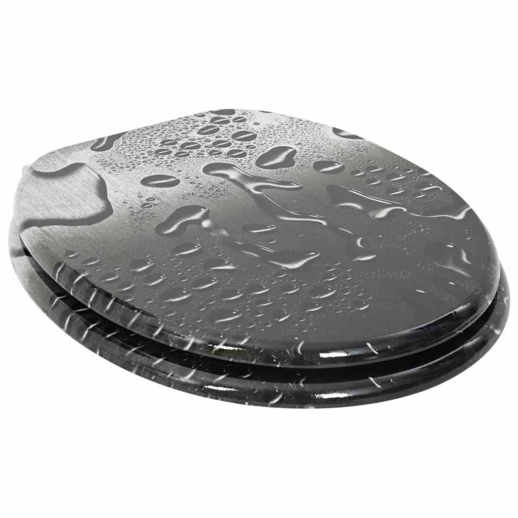 vidaXL Μαλακή κλειστή λεκάνη Γκρι 44 x 38 εκ. Πίνακας MDF