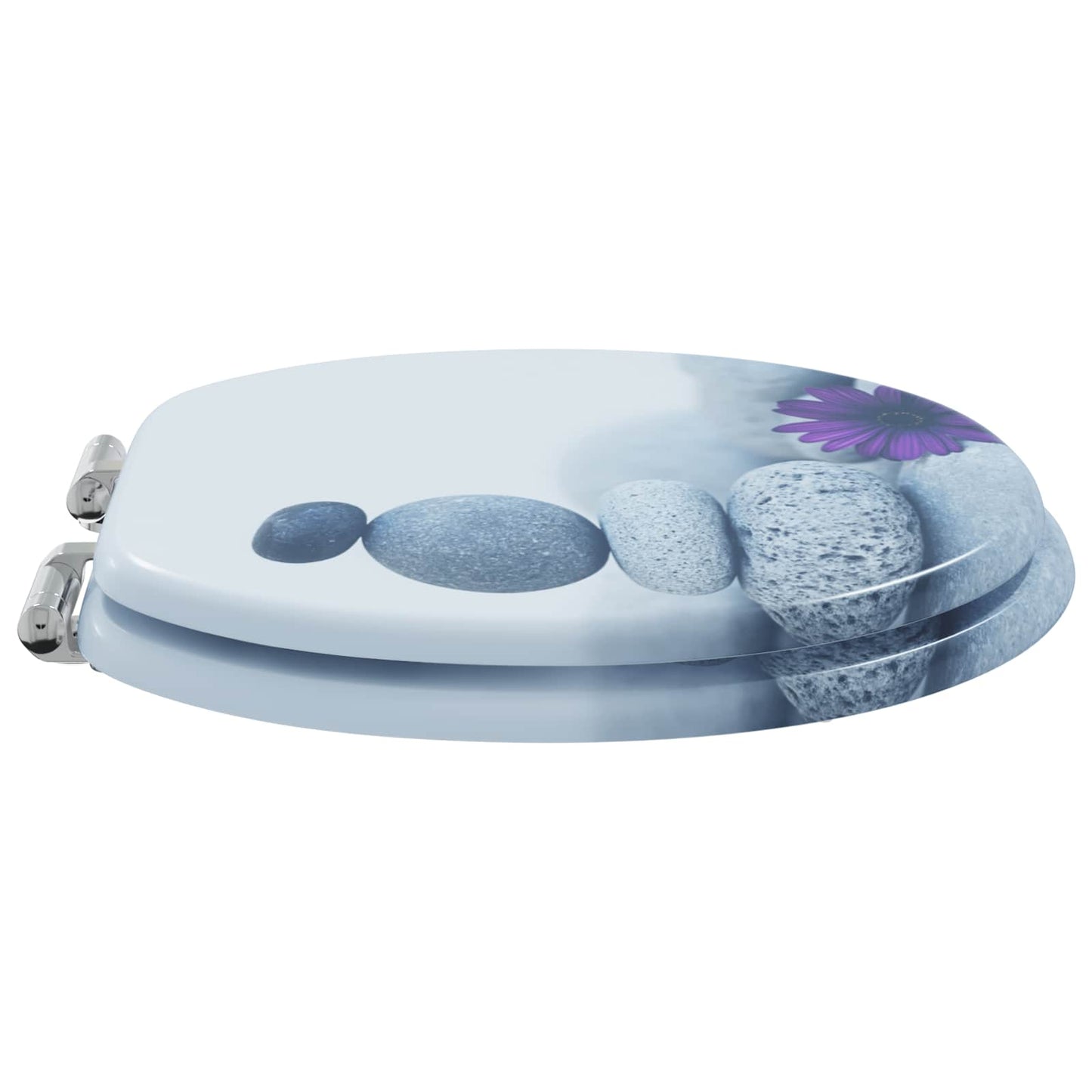 vidaXL Μαλακή κλειστή λεκάνη Γκρι 44 x 38 εκ. Πίνακας MDF