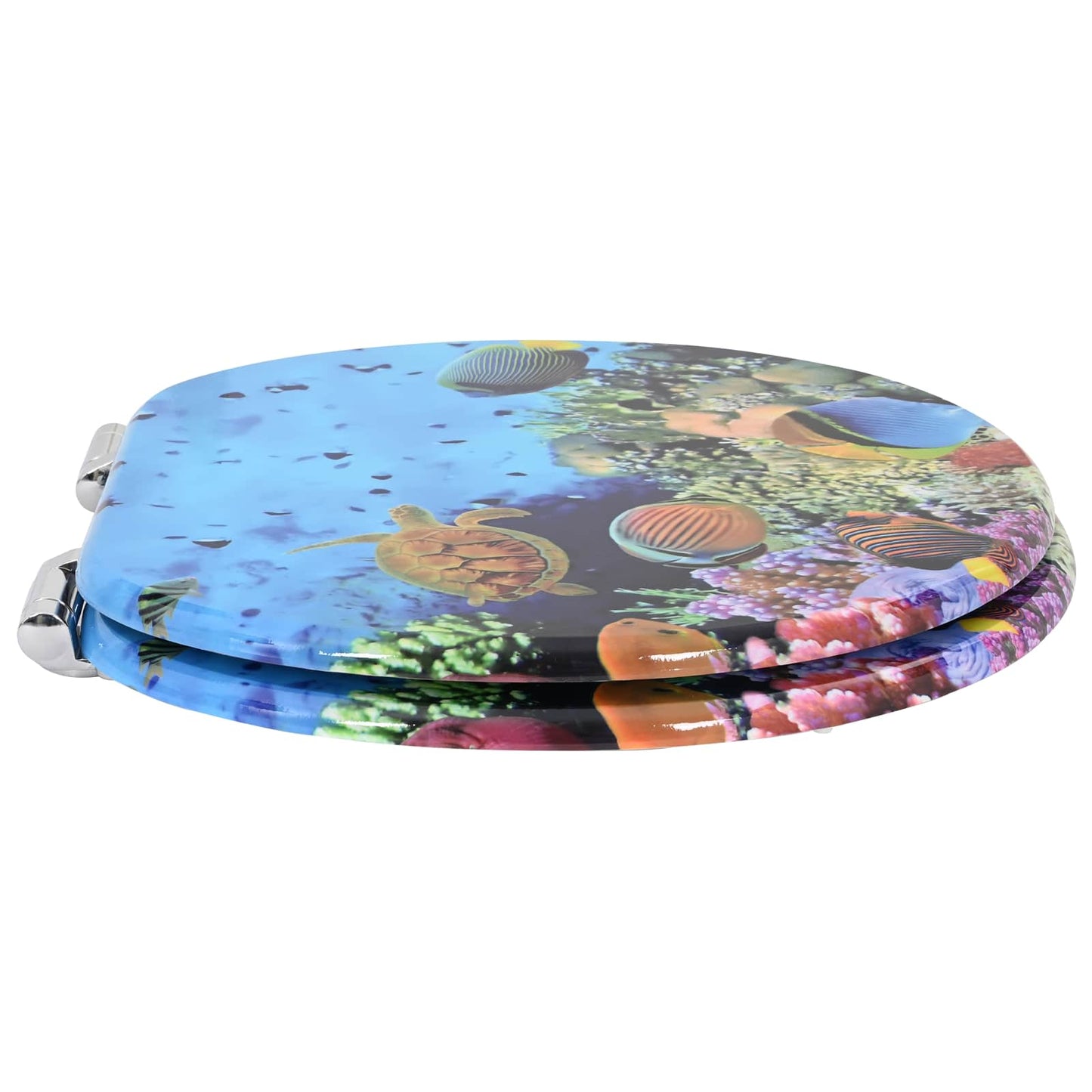 vidaXL Μαλακή κλειστή λεκάνη Σκούρο Μπλε Θάλασσα 44 x 38 εκ.