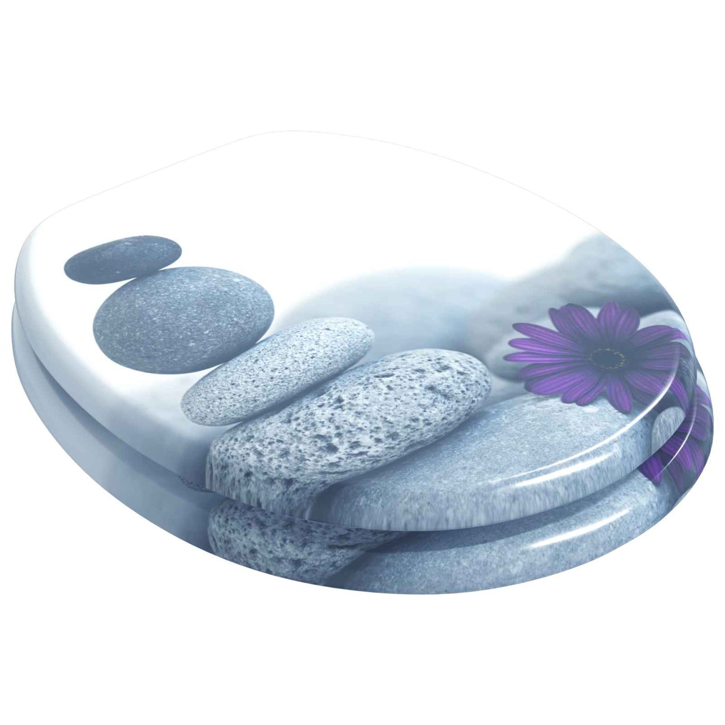 vidaXL Μαλακή κλειστή λεκάνη Γκρι 44 x 38 εκ. Πίνακας MDF