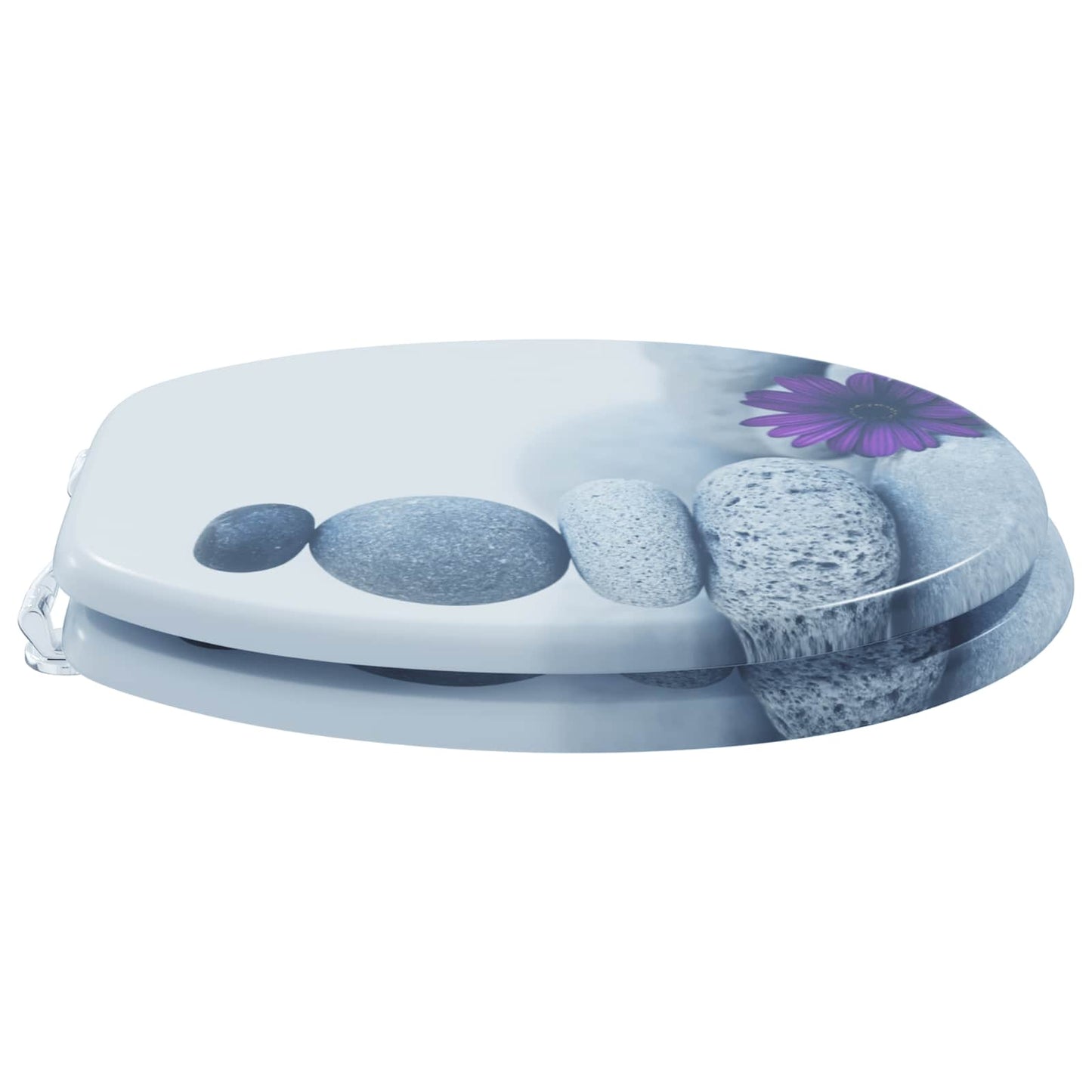 vidaXL Μαλακή κλειστή λεκάνη Γκρι 44 x 38 εκ. Πίνακας MDF