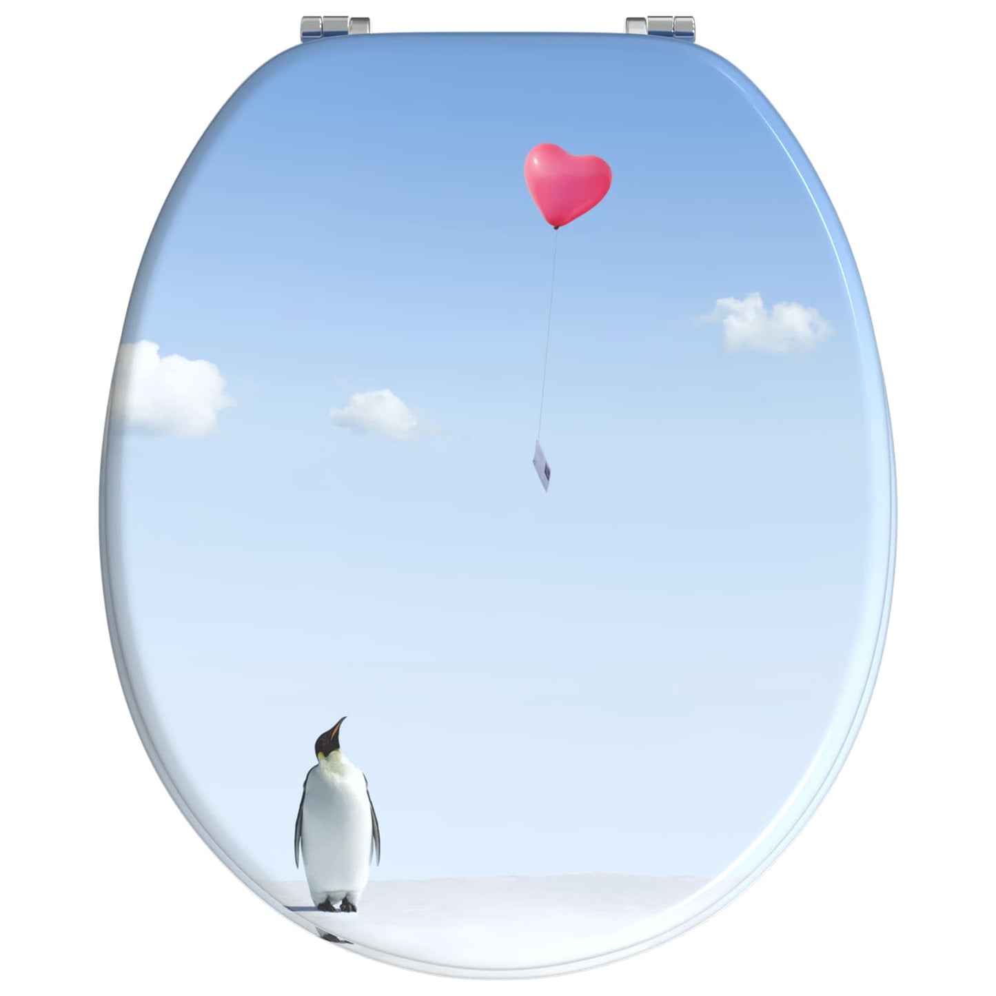 vidaXL Μαλακή κλειστή λεκάνη Μπλε 44 x 38 εκ. Πίνακας MDF