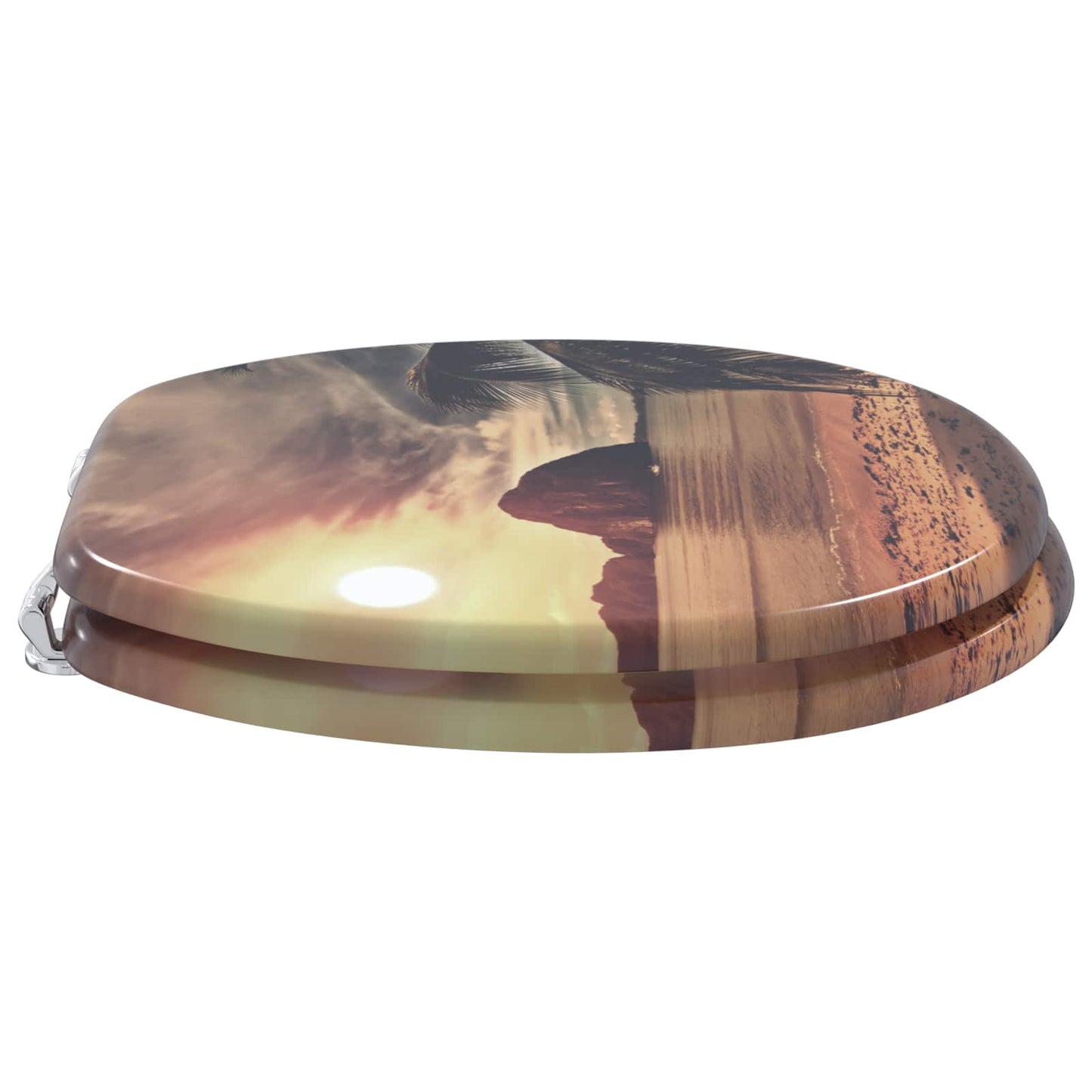 vidaXL Μαλακή κλειστή λεκάνη Πορτοκαλί 44 x 38 εκ. Πίνακας MDF