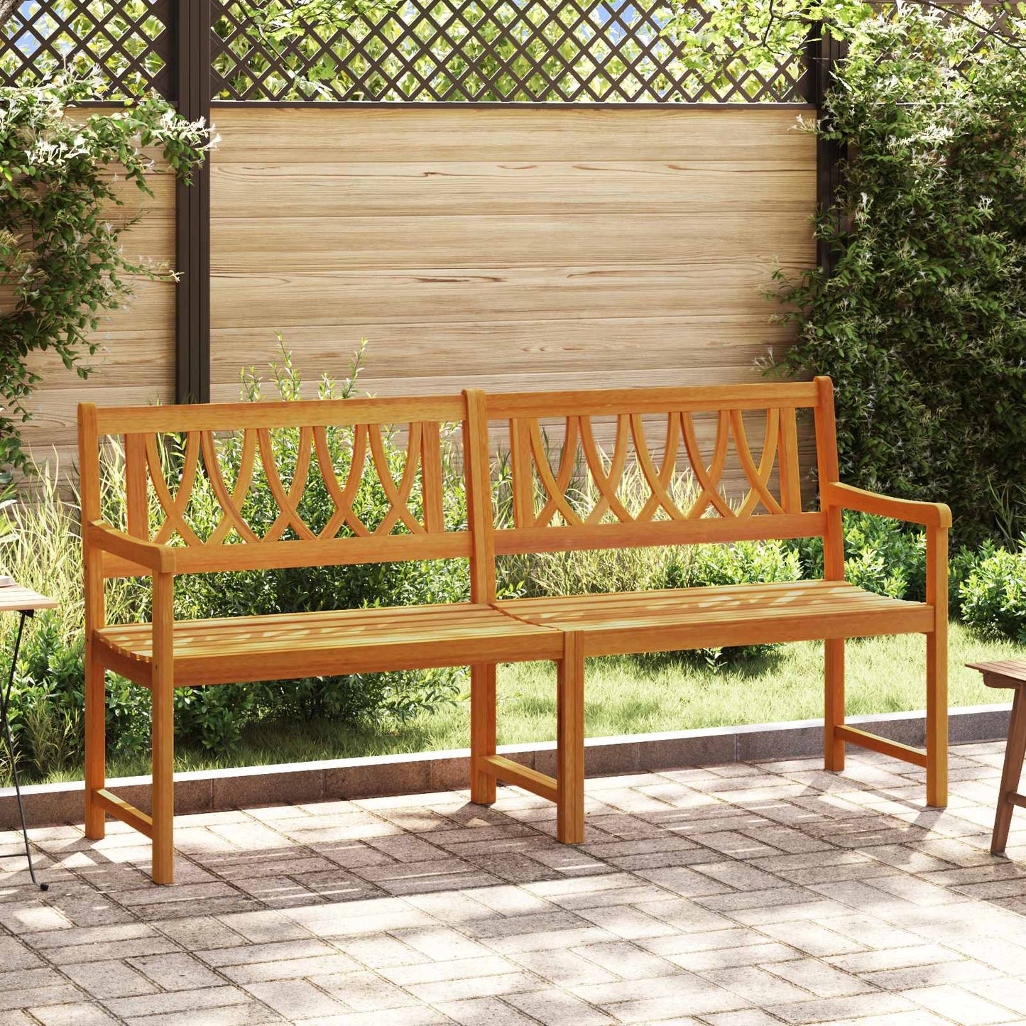 vidaXL Εξωτερικός πάγκος Φυσικό 180 x 55,5 x 90 cm Στερεό Ξύλο Ακακίας
